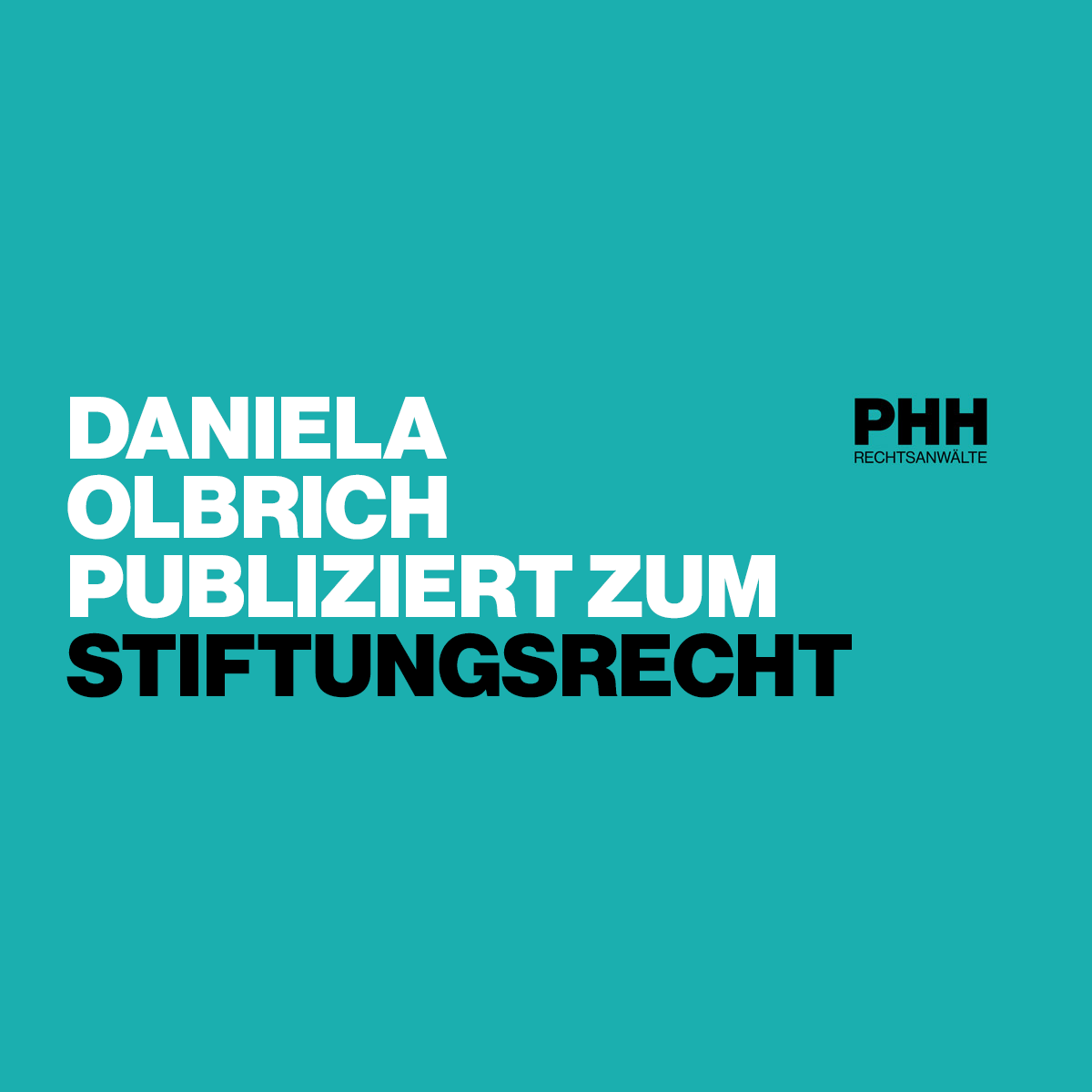 Daniela Olbrich publiziert zum Stiftungsrecht